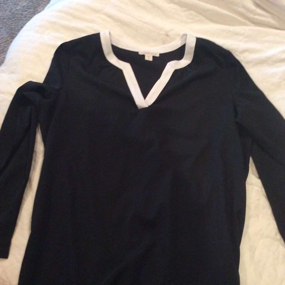 Black and white blouse
